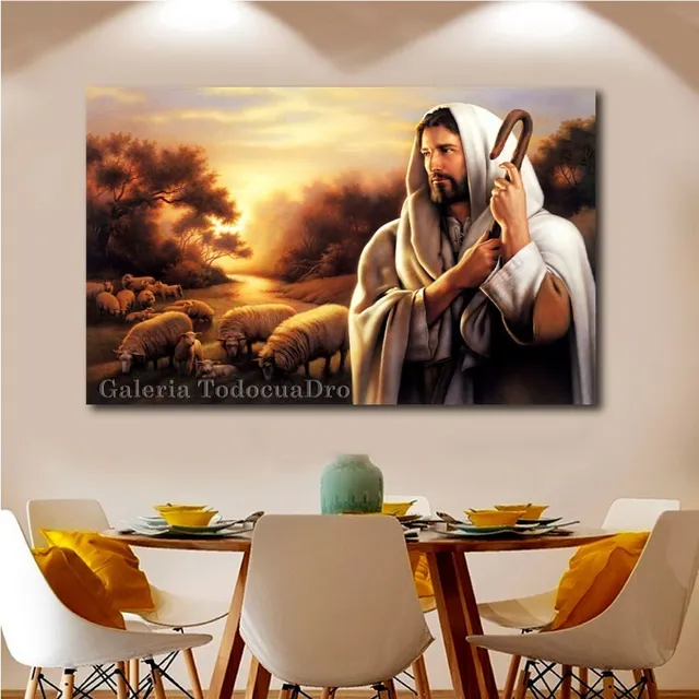 Cuadro De Jesús El Buen Pastor