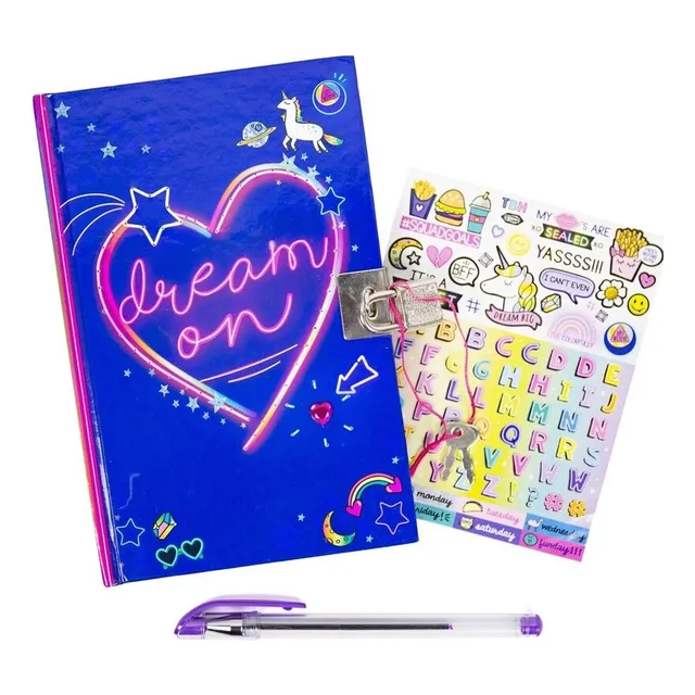Diario Agenda Just My Style Light Up Con Llave Y Candado