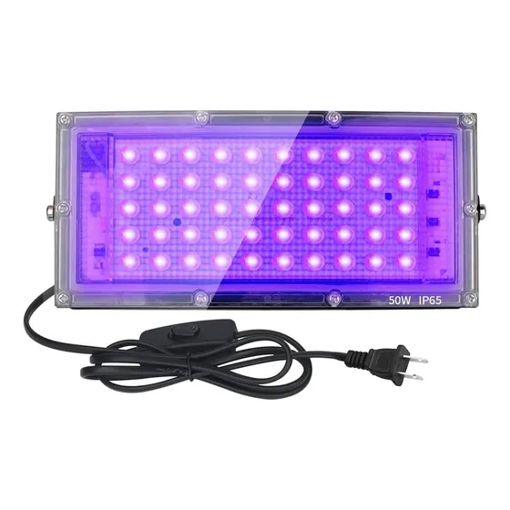 Gb 50w Luz Negras 395-405nm Uv Led Ip65 Impermeable Portátil