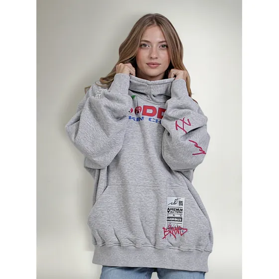 Buzo Hoodie Oversize Charlie & Thomy F-cherry Algodón