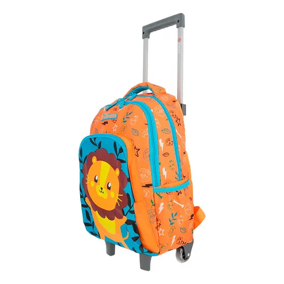 Mochila Con Ruedas León Naranja Lincoln 4xt Xtrem