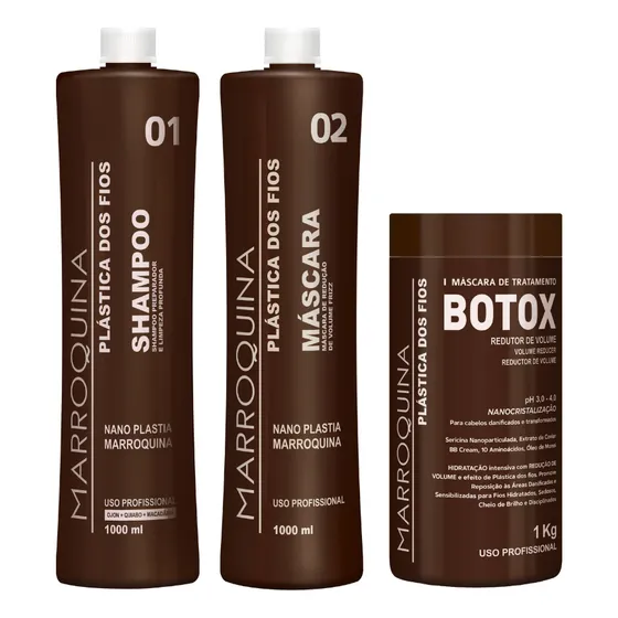 Plastica Escova Progressiva Marroquina 2 X 1l E Btox 1k