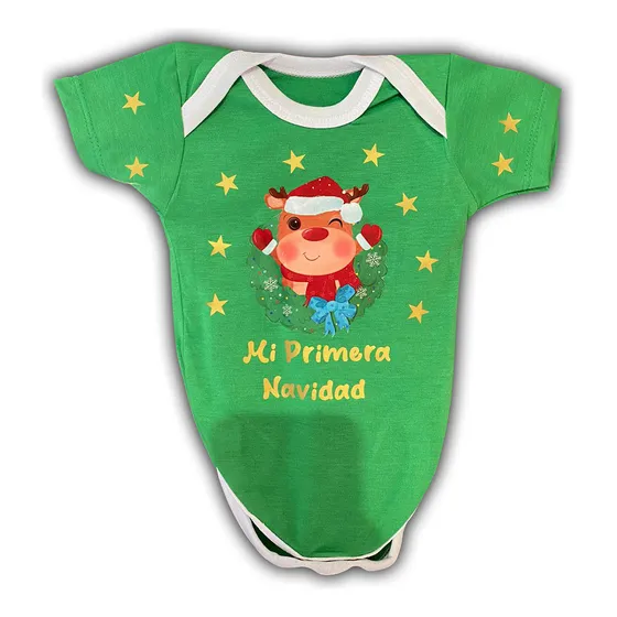 Body Verde Duende Papa Noel Navidad Personalizado