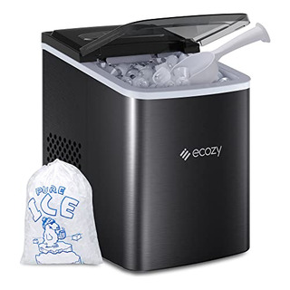 Encimera Portátil Ecozy Para Hacer Hielo, 9 Cubos Listos En Encimera Portátil Ecozy Para Hacer Hielo, 9 Cubos Listos En