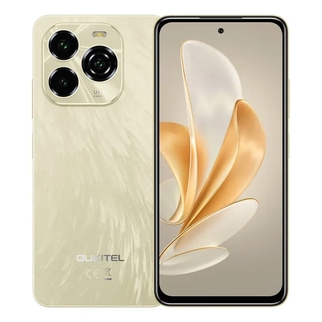 Oukitel C65 Teléfono Celular Inteligente Dual Sim 16(4+12)+128 Gb 5150mah Loudspeaker 6.67in Hd+ Andriod 15 Ligero Smartphone /fingerprint/gps/8+50mp