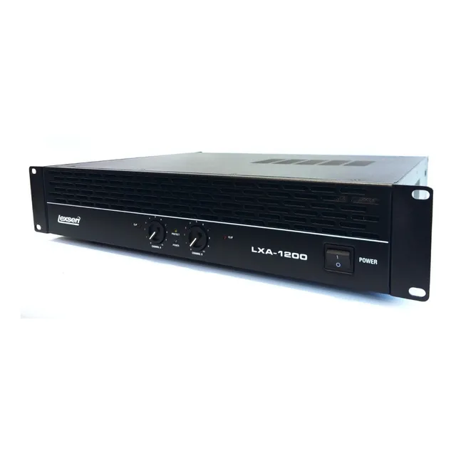Amplificador De Potencia Lexsen Lxa1200 Profesional 1200w Color Negro