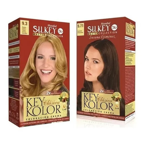 Silkey Tintura Key Kolor Clásica Kit Tono 5C coffee castaño claro