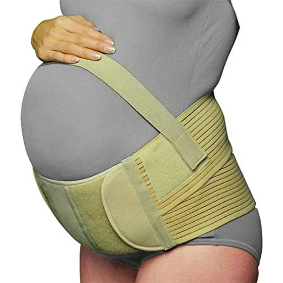 Faja Maternal Elástica Beige, Soporte Abdominal Y Lumbar, Ta