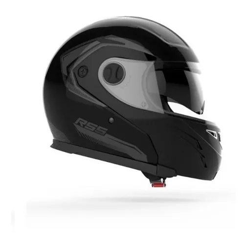 Casco Hawk Rs5- Rebatible Negro Brillo D.visor -en Teo Motos