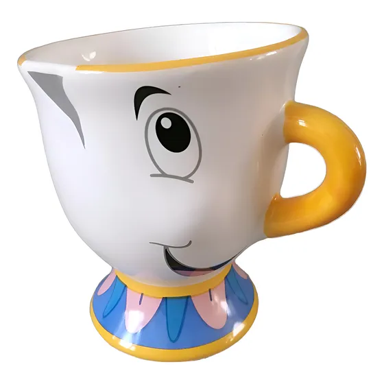 Taza Chip De La Bella Y La Bestia. Cerámica