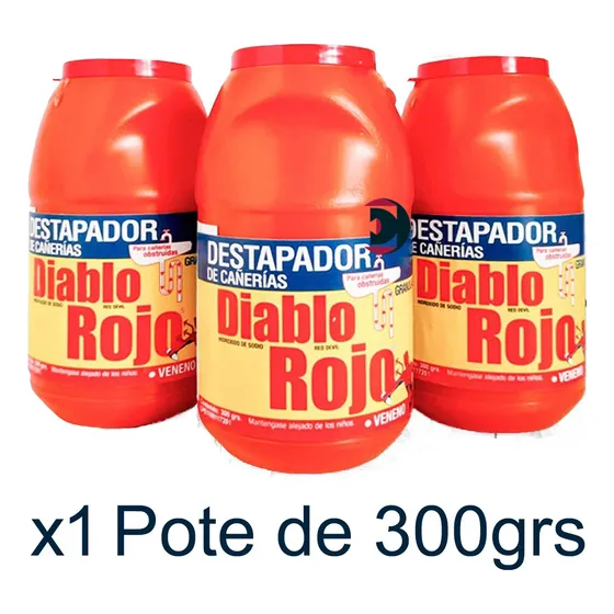 Destapador De Cañerías Diablo Rojo Granulado Original