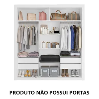 Closet Casal 4 Gavetas Amoudi MĂłveis Cor Branco Closet Casal 4 Gavetas Amoudi MĂłveis Cor Branco