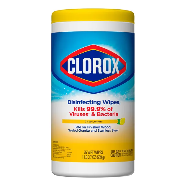 Toallitas Desinfectantes Clorox Limón 75 Toallas Elimina 99%