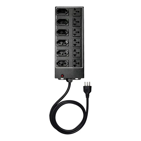 Régua Extensão 12 Tomadas (6 20a E 6 Universal) Metal 4kw