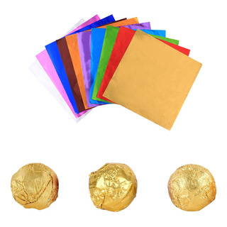 Papel Aluminio Envoltura 10x10 Para Dulces Chocolates 100pz Papel Aluminio Envoltura 10x10 Para Dulces Chocolates 100pz