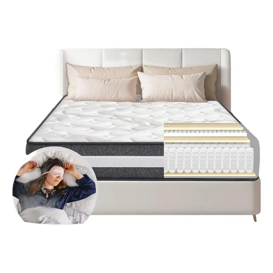 Colchon King Size Soffia Memory Foam Ortopedico Hibrido