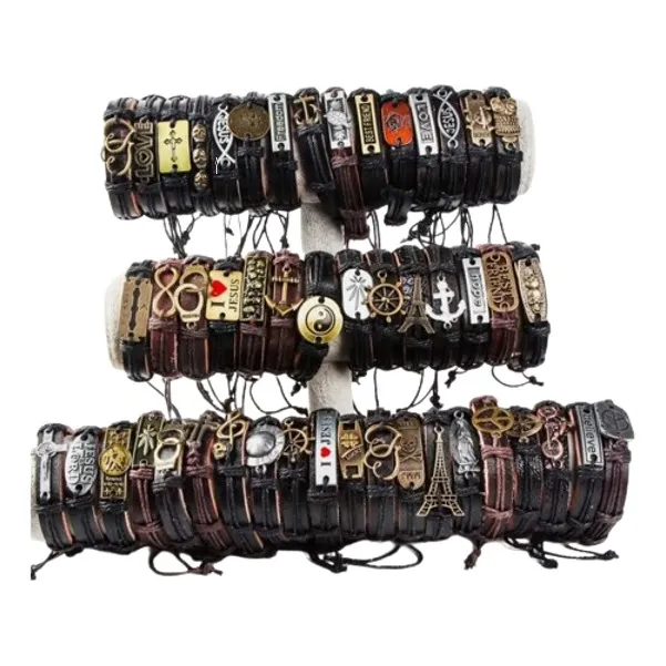 Pulsera Brazalete Cuero / Detal Y Mayor Para Emprendedores