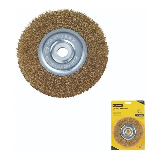Cepillo Alambre Esmeril De Banco Circular Plano 8