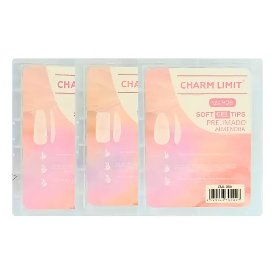 Tips Soft Gel / Pess On Nails Charm Limit Prelimado 120pcs