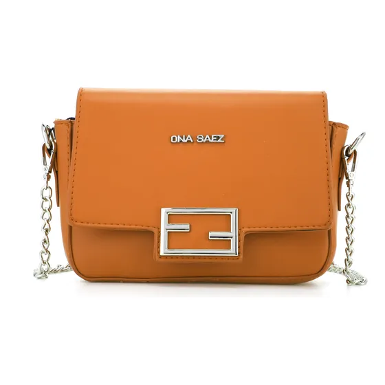 Cartera Bandolera Ona Saez Con Herraje Y Solapa Eco Cuero
