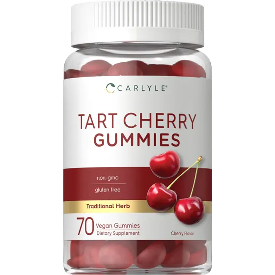 Suplemento Carlyle Tart Cherry Gummies, 2000 Mg, 70 Unidades