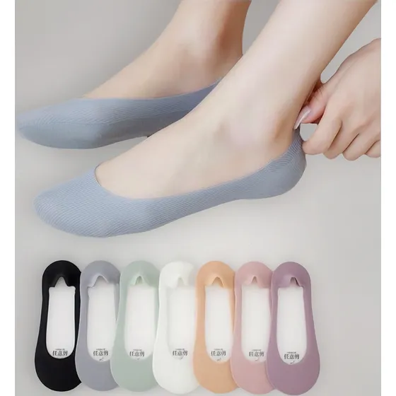 6 Pares Calcetines Invisibles Mujer Encaje Transpirable 
