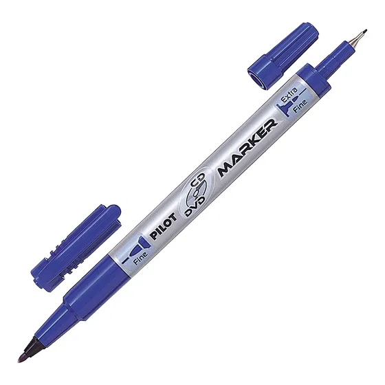 Marcador Permanente Cd/dvd Doble Punta Pilot (ver Tonos) Color Azul
