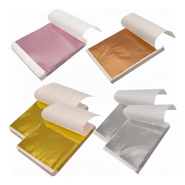 Láminas Imitación Oro 600 Hojas Arte Decorar Artesanías 9 Cm