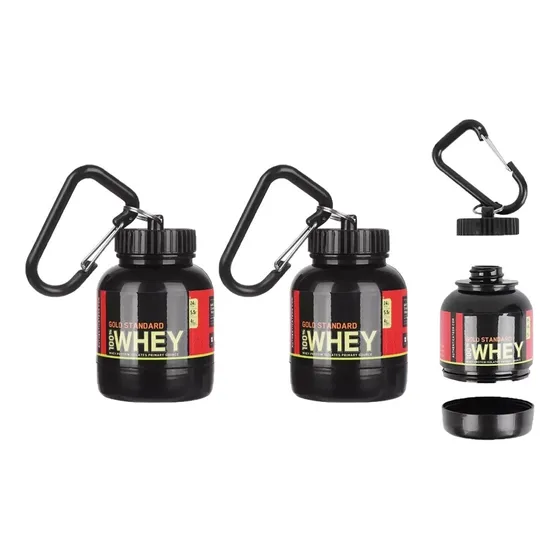 Llavero Bote De Proteina Llevar Scoop Portatil 100 Ml 2 Pzs
