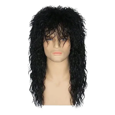 Peluca Rockero, Mullet Hombre / Disfraz / Cosplay