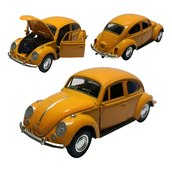 Carrinho Miniatura Vw Fusca 1:32 Colecionável Várias Cores