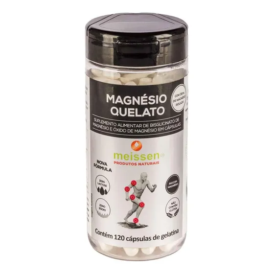 Magnésio Quelato 433mg 120 Cápsulas - MEISSEN