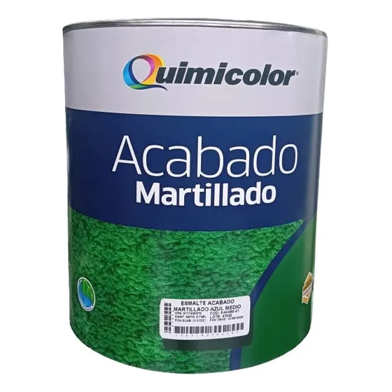 Esmalte Martillado Azul Medio  Quimicolor 1 Galón