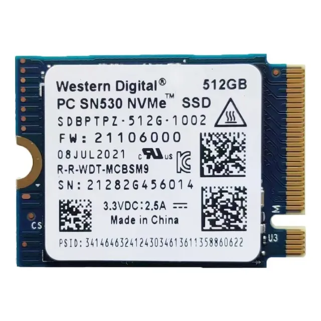 Ssd Nvme Sn530 512g 2230 Pcie3.0x4
