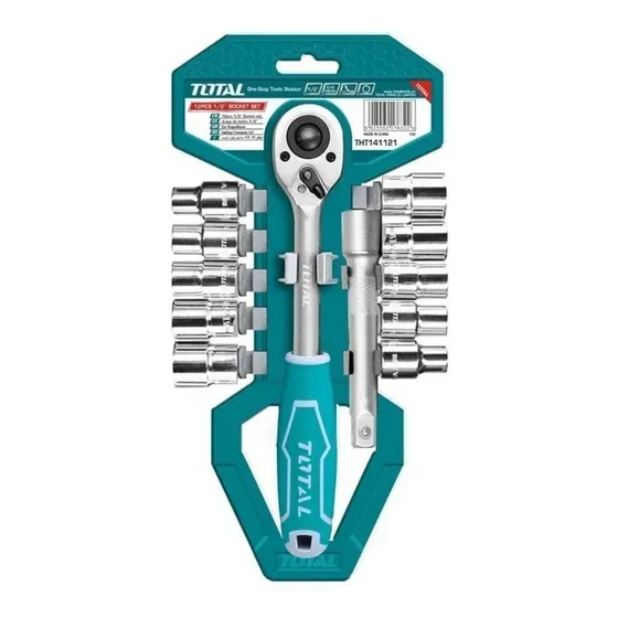 Ratchet De 1/2 Con 10 Dados Y Extensión De 5 Total Tools