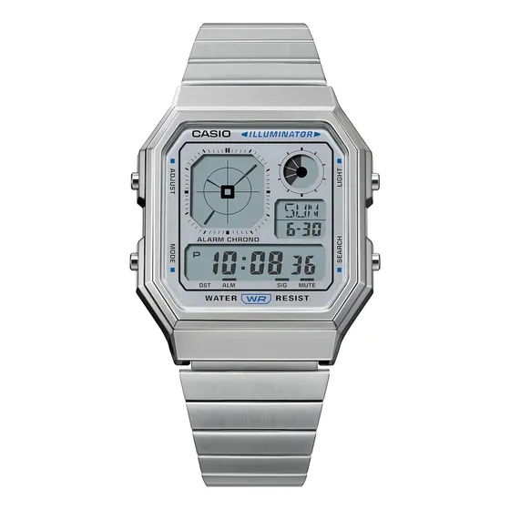 Reloj Casio Moda Modelo: A130we-7acf Correa Gris