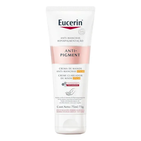 Crema para manos Eucerin Anti-Pigment Crema de manos FPS 30 en tubo de 75mL/73g
