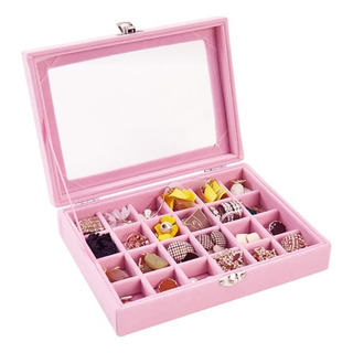 Alhajero Joyero Estuche Organizador Caja De Bisutería Rosa Alhajero Joyero Estuche Organizador Caja De Bisutería Rosa