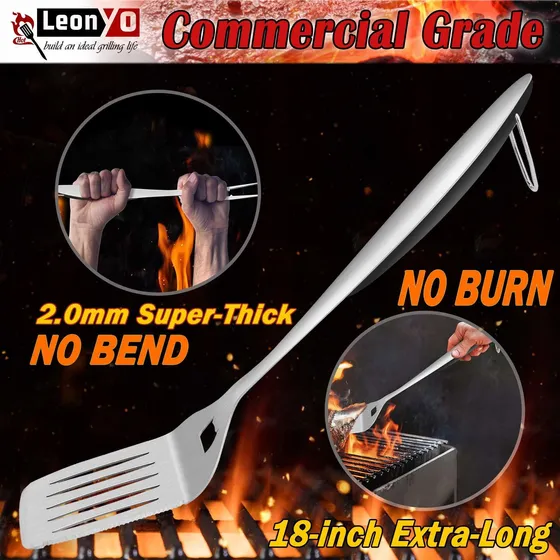 Leonyo Juego 6 Parrilla Extralarga 18 Accesorio Barbacoa