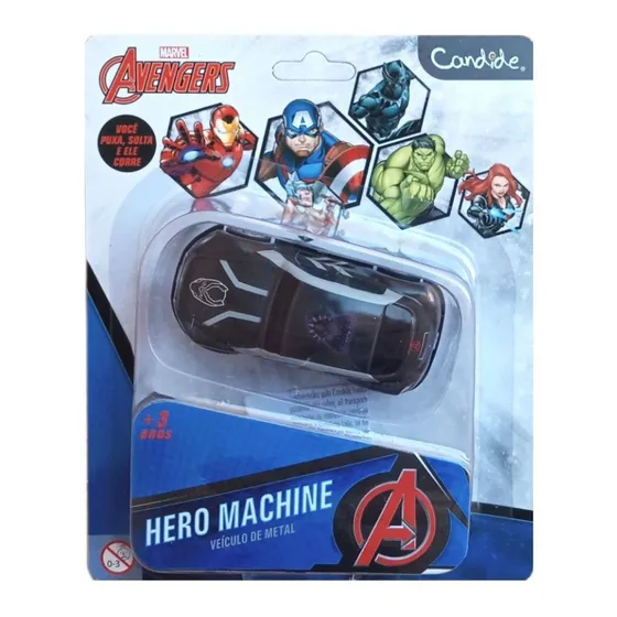 Mini Veículo Pull Back Hero Machine Avengers Candide
