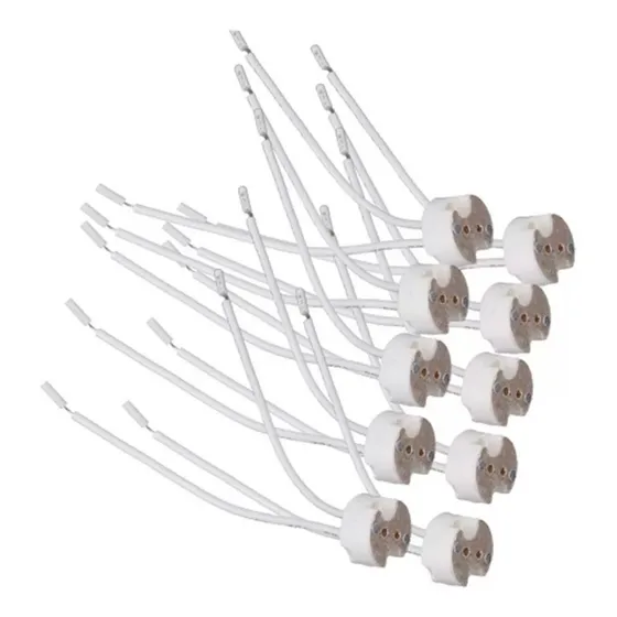 Pack 10 Conector Soquete Base Bipin / Mr16 / Gu5,3 - Sumatel