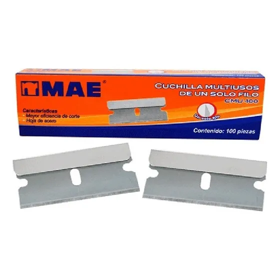 Navaja Multiusos De 1 Filo Caja Con 100 Piezas