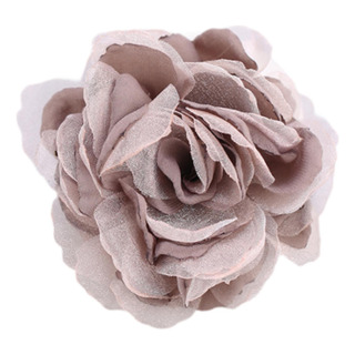 Broche De Flor De Tecido De Seda, Cor De Pasta De FeijĂŁo Broche De Flor De Tecido De Seda, Cor De Pasta De FeijĂŁo