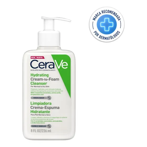 Limpiador Crema-espuma Hidratante Y Desmaquillante Cerave