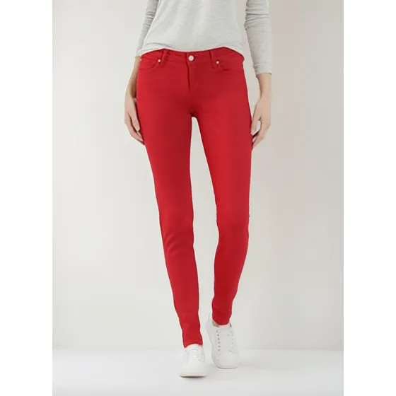 Jeans Dama Celebrity Pink Color Rojo Elastizado Verano