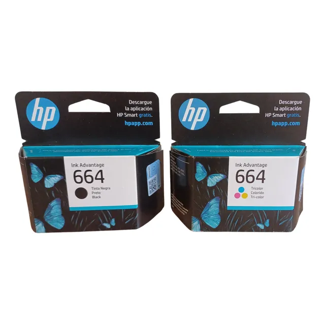 Pack Hp 664 Negro Y Color Original 2675