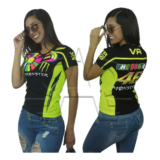 Franelas Vr46 Valentino Monster Alpinestar  Moto Gp   Dama