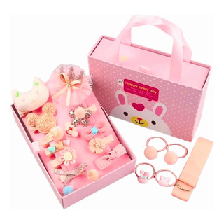 Kit Accesorios Cabello Niña + Espiral Coleta Listones Regalo Kit Accesorios Cabello Niña + Espiral Coleta Listones Regalo