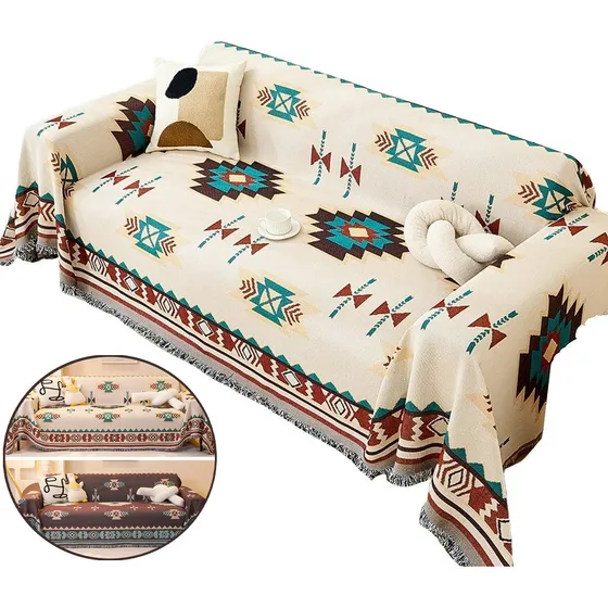Manta Decorativa Para Sillon, Sofa O Pie De Cama Reversible