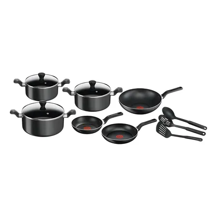 Batería 12 Piezas Super Cook Tefal B459SC84 Color Negro